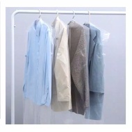 PLASTIK PELINDUNG BAJU GANTUNGAN TRANSPARAN PELINDUNG DEBU KOTORAN PLASTIK COVER BAJU DRESS DASTER G
