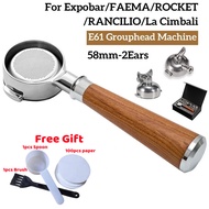 【COOL】 For Expobar/faema/rocket/rancilio/la Cimbali Coffee Machine E61 Bottomless Portafilter 58mm F