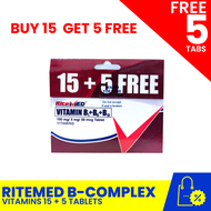 RITEMED Vitamin B1+B6+B12 Complex 15+5 tablets (Good Health And Well-Being), health supplements, vit