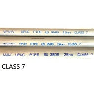 BRAND BBB PVC PIPE CLASS 7 / GREY / PVC PIPE TEBAL / 15mm (1/2") / 20mm (3/4") / 25mm (1") / WILL CU