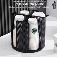 >>>>TWENTY_EIGHTTT<<<< 4-Compartment 360° Rotatable Cup & Lid Dispenser | Detachable Desktop Organiz