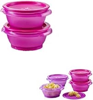 Tupperware One Touch Bowl 400ml (Pink - 2pcs)