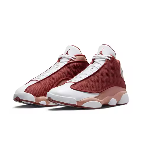 NIKE Jordan Air Jordan 13 Orange/White Men's Mid-Top Retro Non-Slip Durable Casual Cushioned Basketb