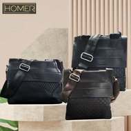 Homer Assorted Design Leather Sling bag for Men
