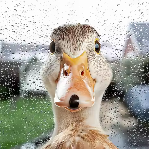 Funny Simulation Duck Head Wall Sticker Children's Room Living Room Duck Wall Sticker Self-adhesive