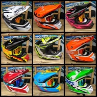 helm cross trail cros offroad motocross pink merah hitam putih hijau