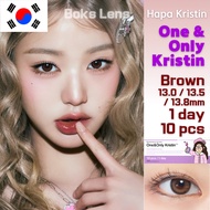 [10 pcs (1 box)] Hapa One&Only Kristin, 1 day, Brown, 13.0 / 13.5 / 13.8 mm, Worn by K-POP Jang Wony