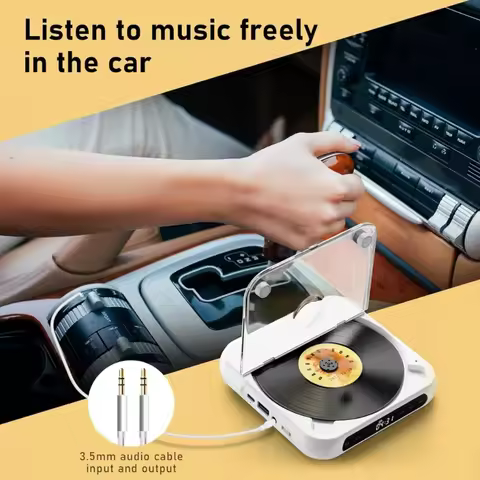 Walkman Player Bluetooth-compatible Discman Player USB AUX Playback for Car Built-in 1200mAh Recharg