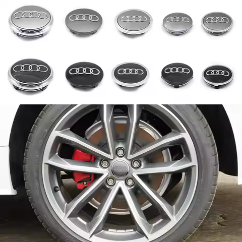 4Pcs 60mm 61mm 68mm 69mm 77mm Hub Cap Car Emblem For Audi A3 A4 A5 A6 A7 A8 S4 S6 S Q1 Q2 Q3 Q4 Q5 Q