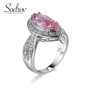SODROV Vintage Daisy Crystal Rings for Women Korean Style Finger Ring Bride Wedding Engagement Statement Jewelry Gif
