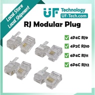 UFTECH RJ9/10/11/12 Modular Plug 4P4C/4P2C/6P4C/6P6C Connector