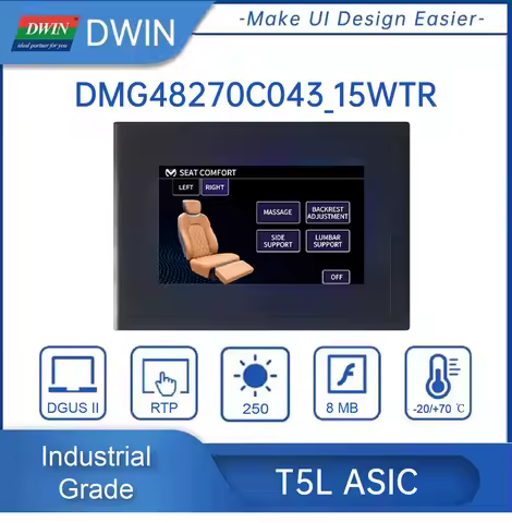 Dwin 4.3-inch LCM TFT LCD 480*272 Commercial Grade HMI Display Module RGB Interface TV-TN-TFT-LCD Re