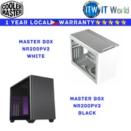 Cooler Master Computer PC Case Masterbox NR200P V2 mini-ITX Tempered Glass (Black | White) | itw