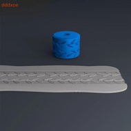 [dddxce] Clay Stamp Roller Geometric Flower Patterns Relief Rolling Tool Ceramic Clay Texture Wheel 