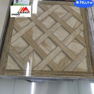 Granit Parquet Serat Kayu Motif Kayu Glossy Brown Ukuran 60x60 KW1