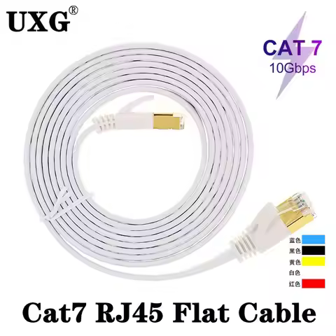 10Gbps Cat7 20cm 50cm 1m 2m 3m 5m 10m 15m 20m CAT7 Flat STP Ethernet Network Cable RJ45 Patch LAN PC