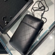 Chanel 小廢包; Chanel phone case black case; Chanel chain around phone holder ✨ Chanel 手機袋 