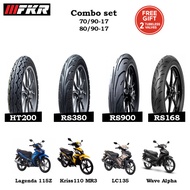 FKR HT200 RS380 RS900 RS168 TAYAR MOTOR TUBELESS COMBO SET 70/90-17 80/90-17 LC135 WAVE LAGENDA KRIS