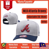 MLB NE Classic Atlanta Braves Men Women Fashion Baseball Cap Curve Brim Hat adjustable strap (Grey)