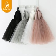 UniqKids Girls halter dress Summer Sleeveless Mesh Casual Dress for Kids Girl