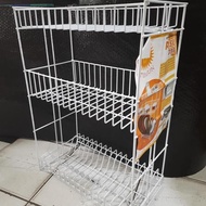Multipurpose 3-Tier Iron Dish Rack 3-Tier Hanging Iron Dish Rack