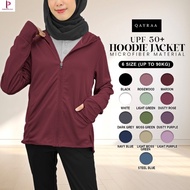 UPF50+ Cap Jacket Jogging QAYRAA Jacket Sport Anti-UV Hoodie /Size S-3XL/Black/Blue/Maroon/Grey/Dust