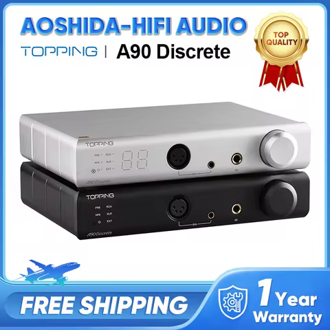 Topping A90 Discrete Headphone Amplifier Fully Discrete NFCA 6.35MM SE 4 PIN XLR Balanced Headphone 