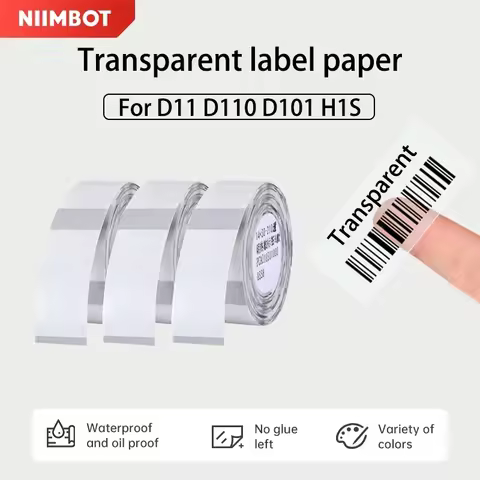 Niimbot D11/D110/D101 Transparent Sticker Paper 12-15mm Width Household Storage Classification