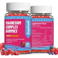 Magnesium Gummies 800mg - Vitamin D3, C, B6, B12 & Zinc Complex with Magnesium Glycinate, Citrate & 