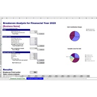 [#35] Microsoft Excel Billing Breakeven Analysis for Business / Template Excel Analisis Pulangan Mod