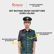 [SET BUTANG BUSH JACKET] Set Butang Guru Bush Jacket Kadet Remaja Sekolah/Butang Baju No. 2 Guru KRS/Pemimpin KRS/TKRS