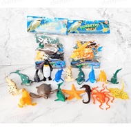 Set Figurin Mainan Haiwan Laut Ocean Animals Sea Animal Figurines Toys