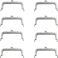 Hahiyo Purse Square Bag Kiss Clasp Frame Lock 12.5cm Diameter Rectangle Clutch Metal Vintage Latch C