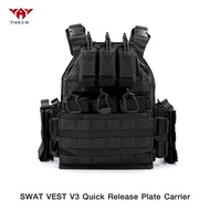 ปลอกเสื้อเกราะ เสื้อเวส Swat Vest V3 (Swat Vest V3 Quick Release Plate Carrier) Tactical Vest