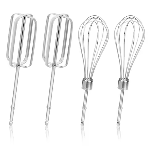 4pcs Hand Mixer Beaters Attachments Set, 2 Styles Stainless Steel Handheld Mixer for Hamilton Beach 