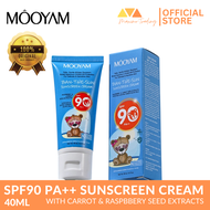 MOOYAM SPF 90 PA++ SUNSCREEN CREAM With Carrot And Raspberry Seed Extracts UV Protection Face Body R