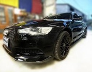 AUDI 奧迪 A6 C7 前下巴/ 側裙定風翼/ 後下巴含雙出排氣管/ 後左右定風翼/ 尾翼 / 水箱罩