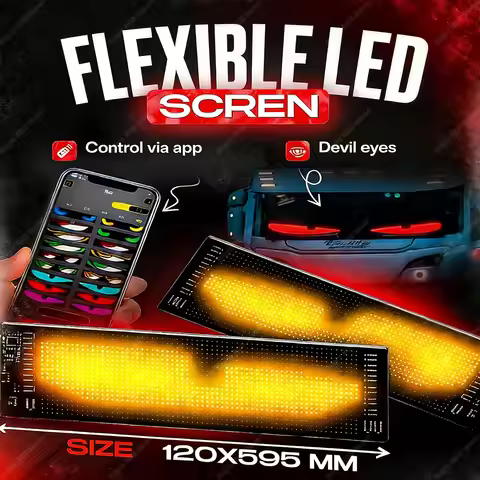 Bluetooth LED Matrix Pixel Panel Truck Eye Night Light APP Controlled DIY Programmable Flexible for 