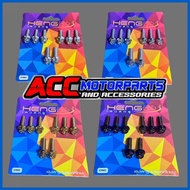 ➲ ➦ ★ AIRBOX BOLTS SET with holder / M3 / MIO I 125 / MIO SOUL I 125 GT (8pcs) HENG TITANIUM , CNC