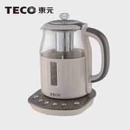 【TECO東元】智能恆溫玻璃電熱養生壺/快煮壺/電水壺(XYFYK1501) 咖啡棕