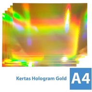300 gsm A4 Gold Hologram Paper - Paper Gold