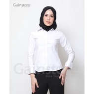 [Dijual] Kemeja Putih Polos Wanita Baju Kantor Formal Kerja Cewek