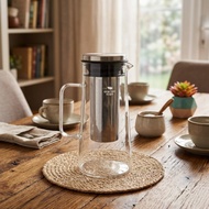One Two Cups Glass Teapot coffee Tea Pitcher Cold Brew Stainless Filter 1000ml 1300ml 1500ml coffee 