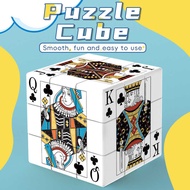 ZNX Zhinanxing Creative Playing Card Rubik's Cube Pattern Third-Order Rubik's Cube Right-Angle