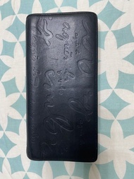 Agnes b. Voyage Black Leather Long Wallet