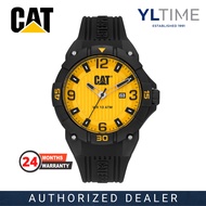Caterpillar Gent LW-161-21-731 CAT DRIFT 45mm Yellow Dial Black Silicone Band 3-Hand Date Display Qu