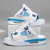 [Free Shipping] [39-47] Men's Shoes Open Toe Air Cushion AJ Half Shoe Cover Foot Casual Shoes