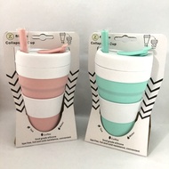 Foldable Silicone Glass 16oz/450ml Heat Resistant Easy To Carry