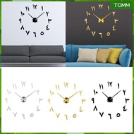[Wishshopehhh] 3D DIY Wall Clock, Large Wall Sticker Clock , Acrylic Wall Clock Sticker Mirror Wall Clock Decor for Living Room Study Bedroom