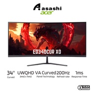 Acer Nitro ED340CUR X0 34" VA Curved 1500R 200Hz 1ms 2K UltraWide Gaming Monitor (HDMI/ DP/ AUXO)